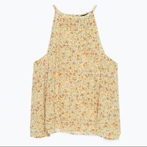 Zara halter neck floral top